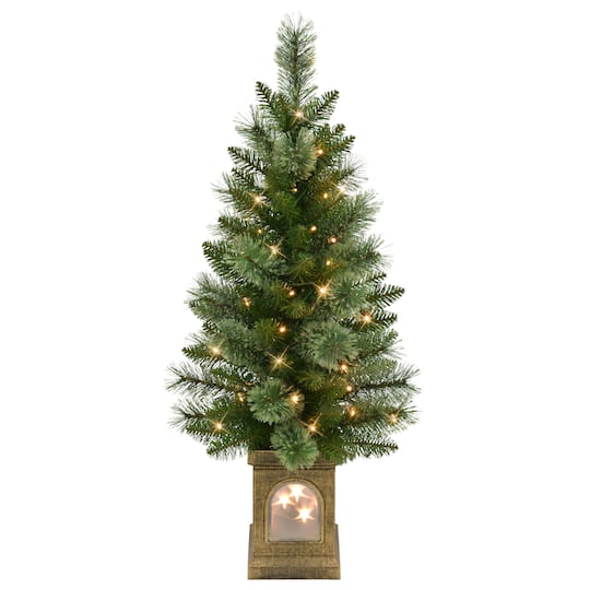 3.5Ft Pre-Lit Battery-Operated Potted Artificial Christmas Trees, 2ct. By Puleo International in Green | 3.5 ft | Michaels®